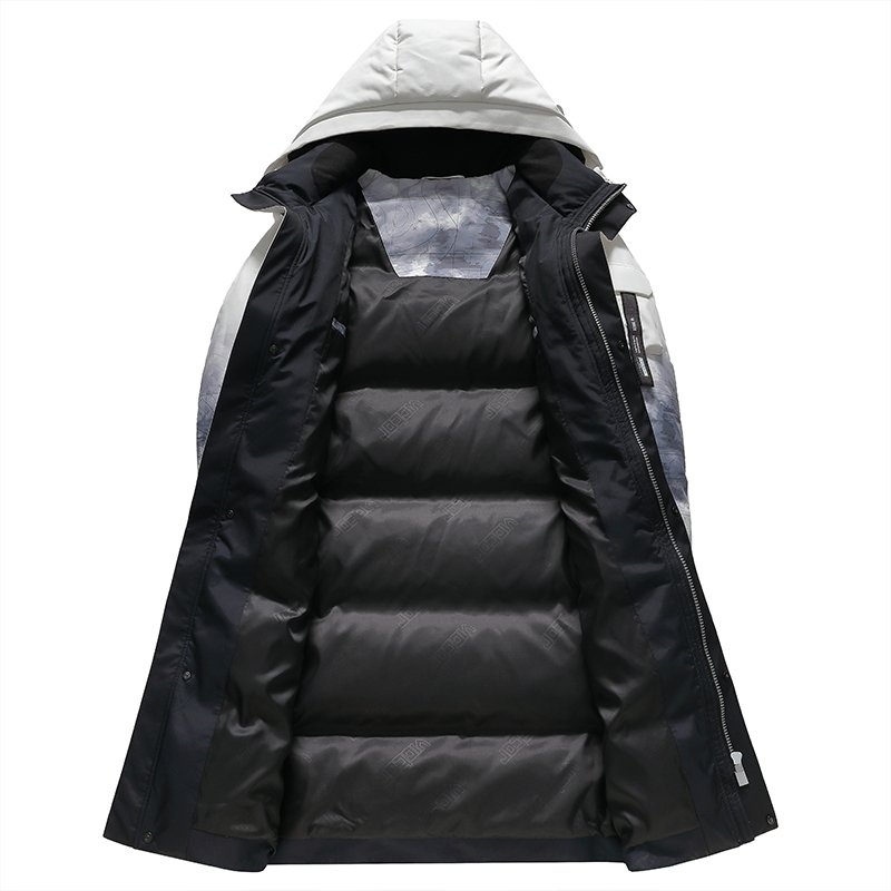 2021 new trend men's thick winter down jacket waterproof windproof breathable jacket large size men's hoodie jacket.