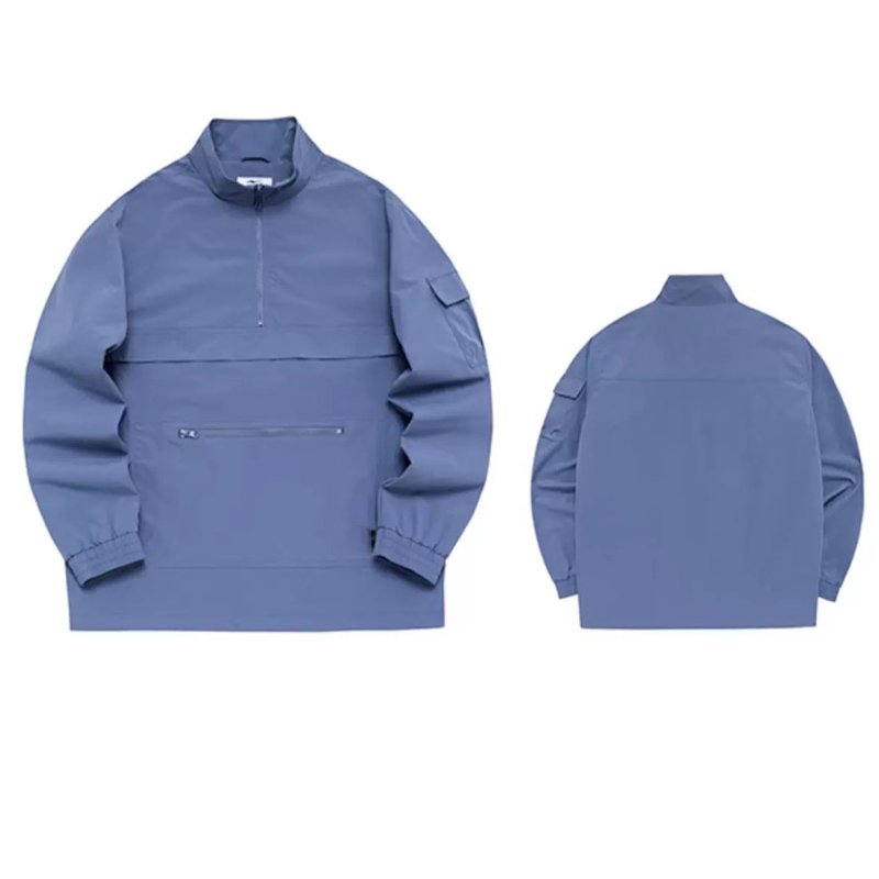 OEM Men's Half Zip Windbreaker Custom Regular Fit Hooded Blank High Quality Quarter Zip Sports Waterproof Jacket For Men