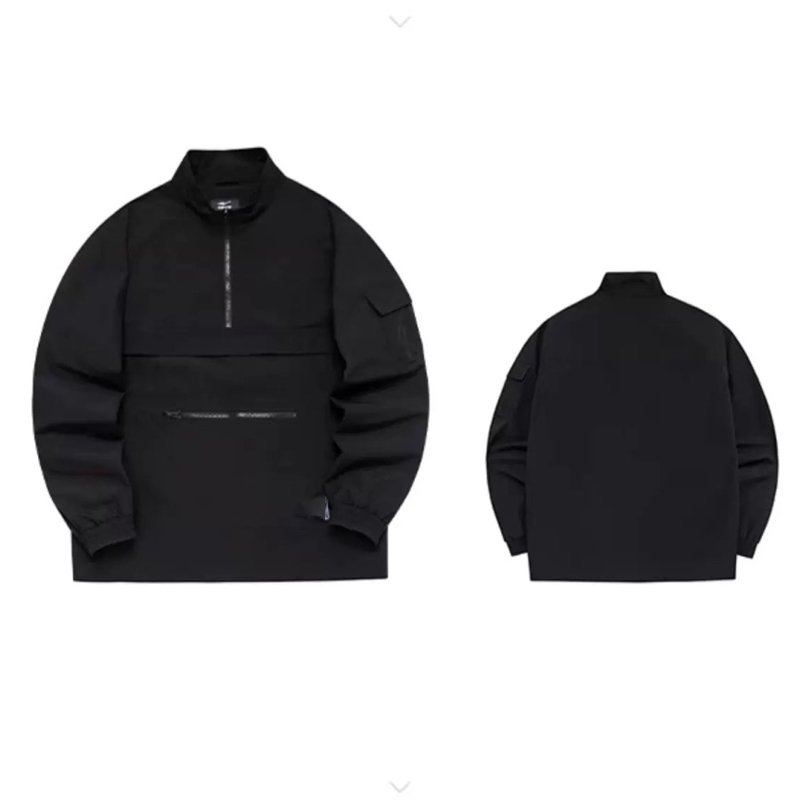 OEM Men's Half Zip Windbreaker Custom Regular Fit Hooded Blank High Quality Quarter Zip Sports Waterproof Jacket For Men