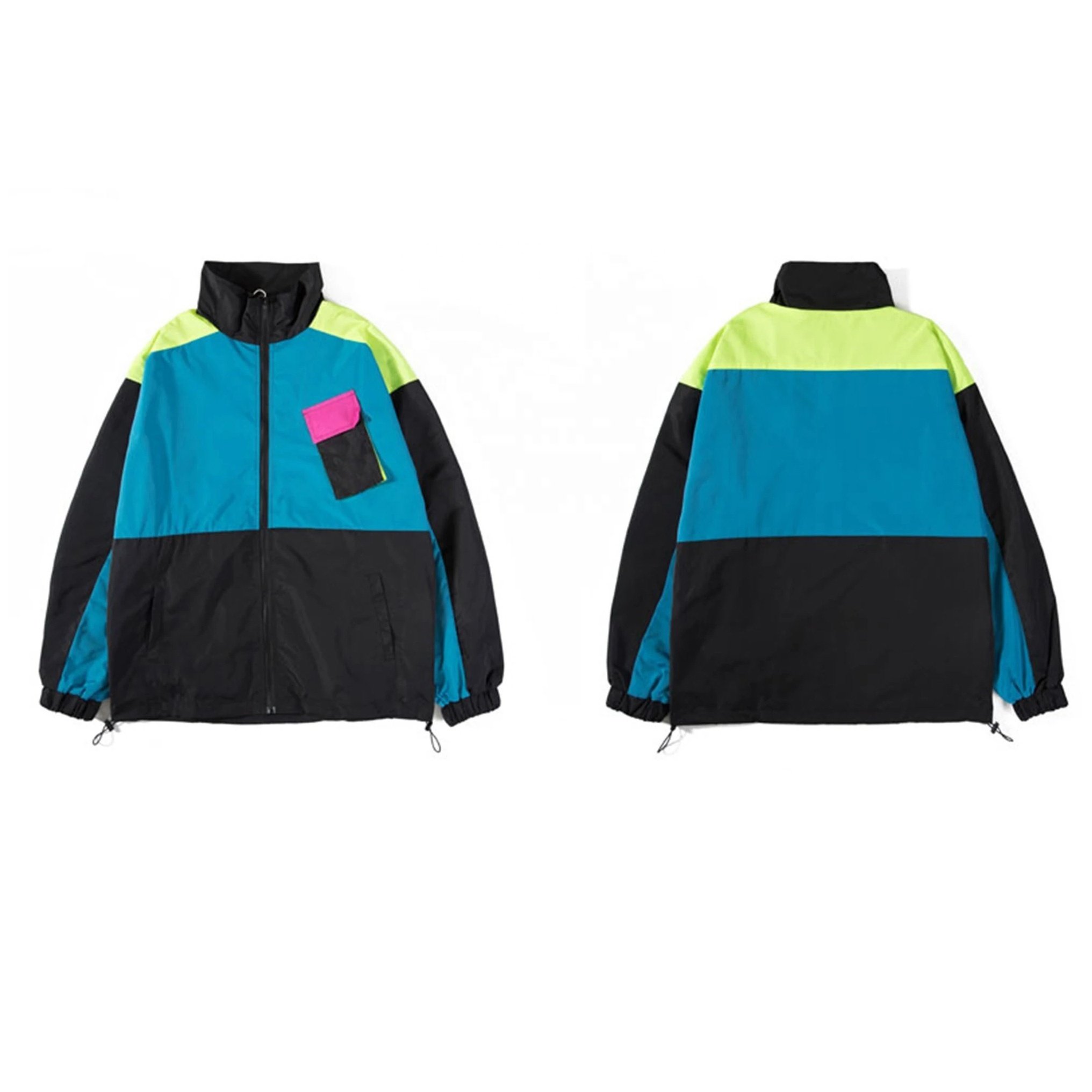 Vintage Nylon Windbreaker Jacket Solid Color Waterproof Feature Hood Collar Fur Decoration Plus Size Summer Plain Pattern Price