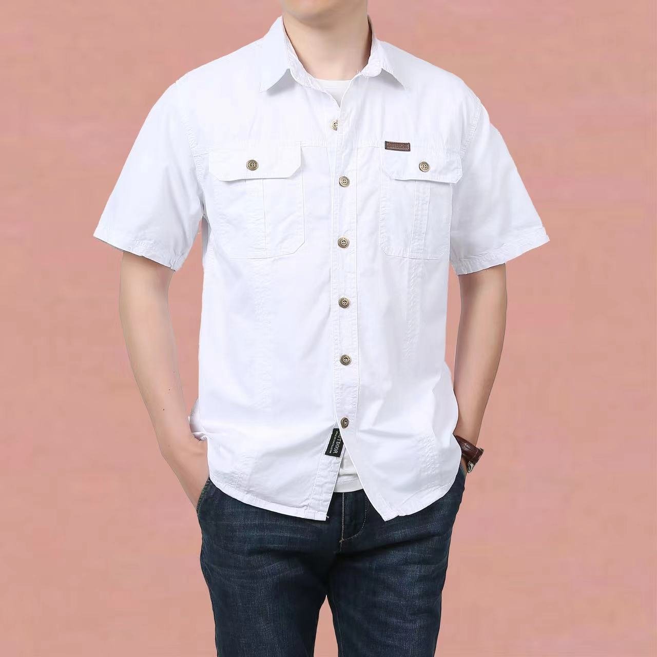 Men's Full Sleeve Tactical Cotton Shirt Men short POLO Sport Uniform Hiking Climbing Hunting Outdoor Casual Formal Dress tee