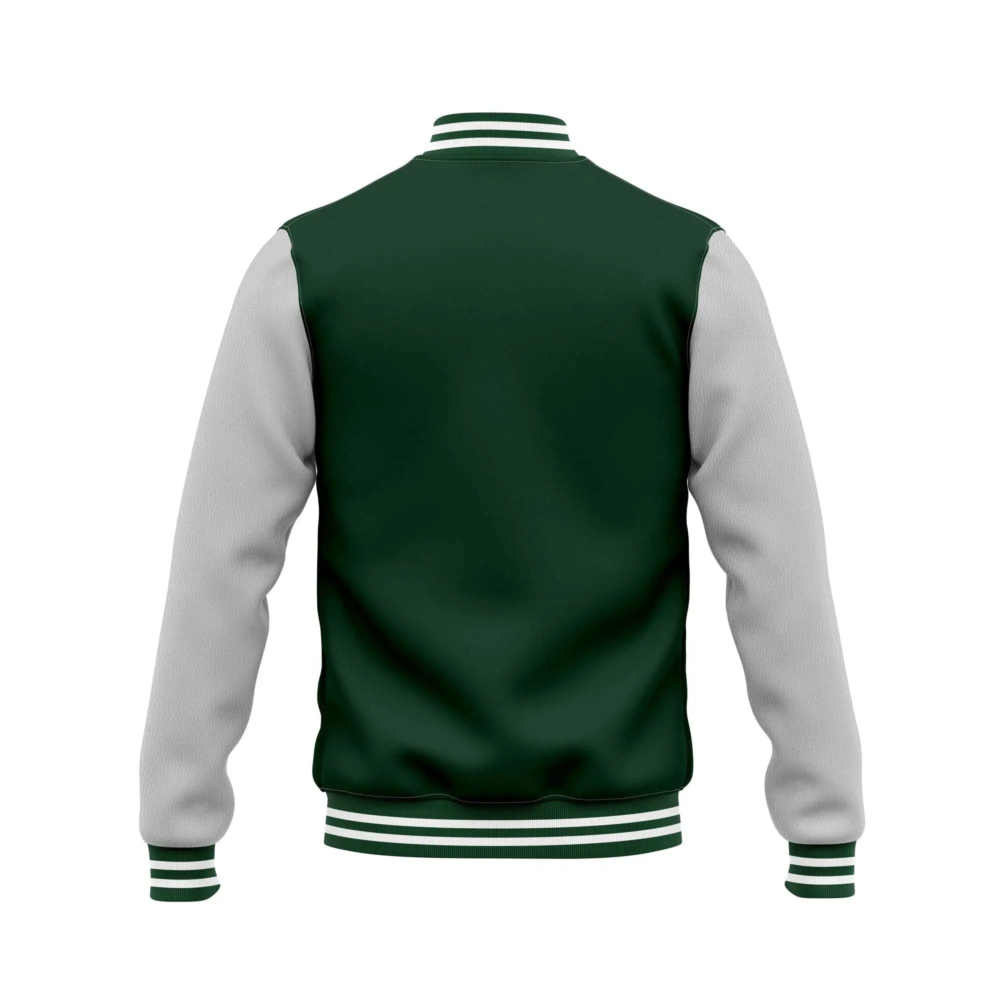 GINWEN New Arrival Leather Sleeve Varsity Jacket Casual Baseball Jacket Patchwork Bomber men's Jacket