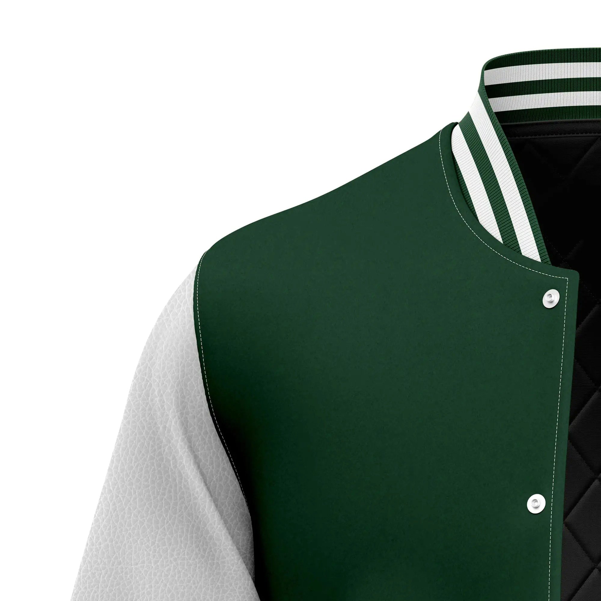 GINWEN New Arrival Leather Sleeve Varsity Jacket Casual Baseball Jacket Patchwork Bomber men's Jacket