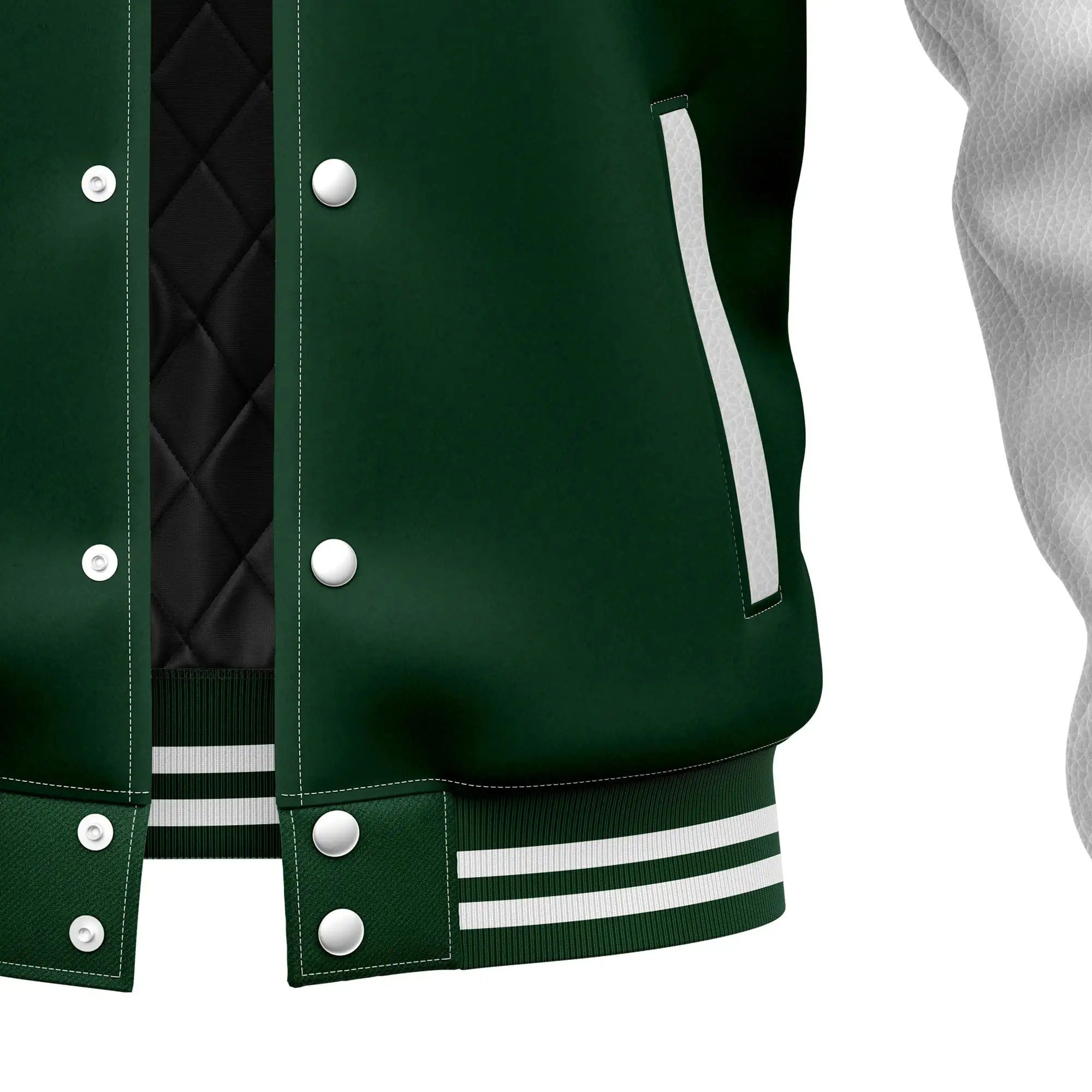GINWEN New Arrival Leather Sleeve Varsity Jacket Casual Baseball Jacket Patchwork Bomber men's Jacket