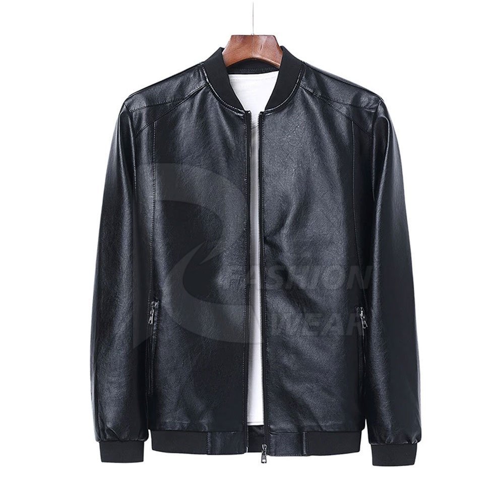 OEM Custom Men's High Quality Solid Leather Jacket for Winter High Quality Fabric New Condition