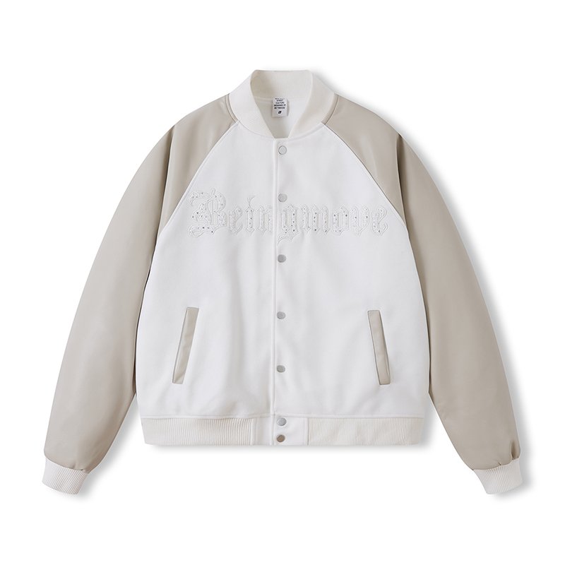 2023 mens fashion baseball letterman embroidery clothing wool body with leather sleeve varsity jacket