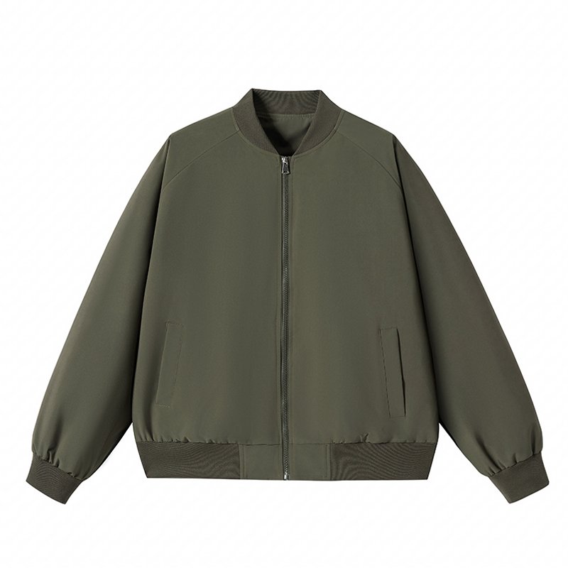 Unisex Loose Design Custom Logo Polyester Jacket Baseball Collar Plain Windbreaker Spring Letterman Jackets
