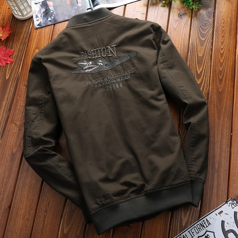 Spring and Autumn American vintage casual workwear pilot jacket men's tops