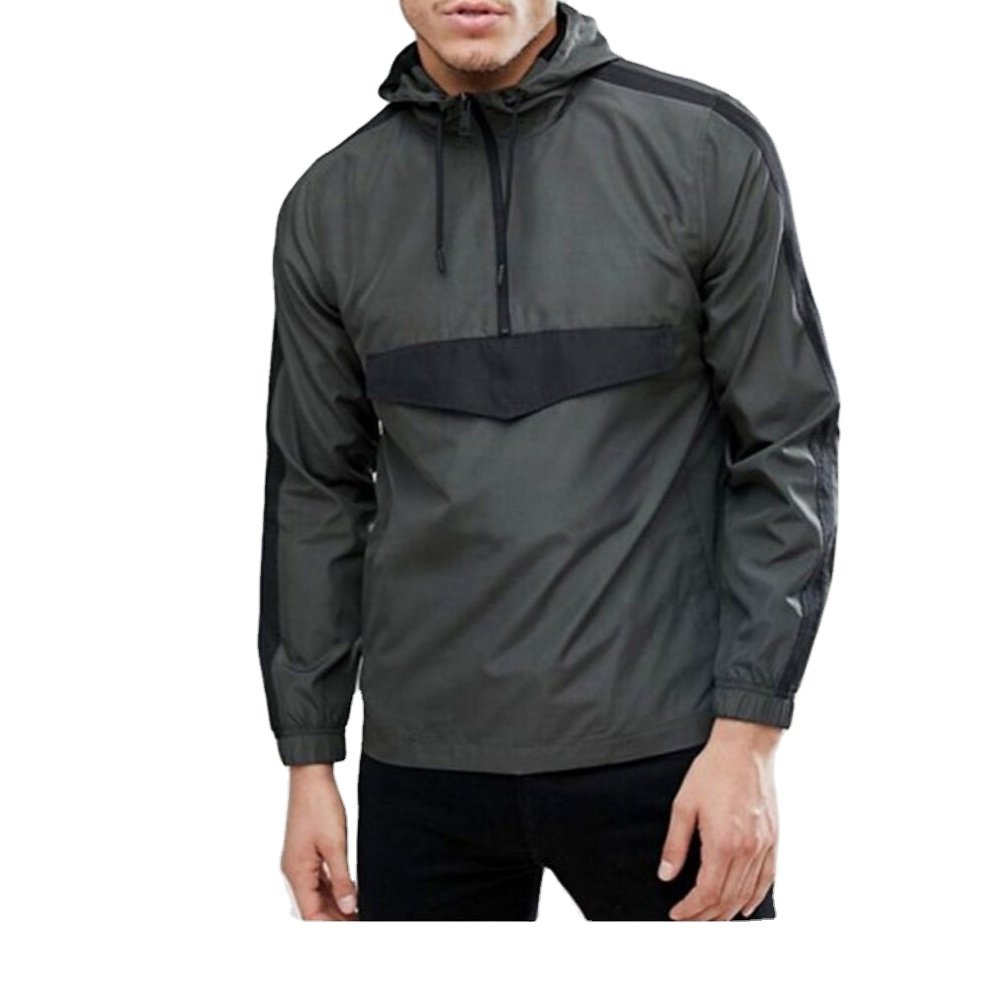 Hot Sale Fashion men Windbreaker Jacket/Half Zipper Nylon Stylish Custom Windbreaker Jacket