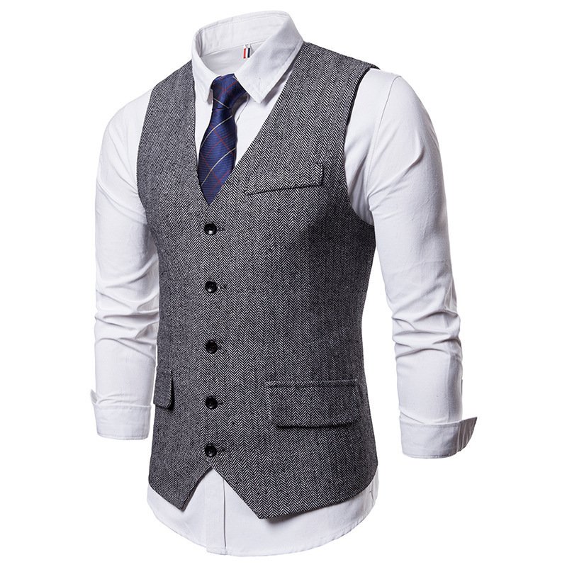 Liu Ming Cheap New Arrival Autumn Men Slim Fit Dress Vests Waistcoat Casual Sleeveless Formal Business Vest Jacket
