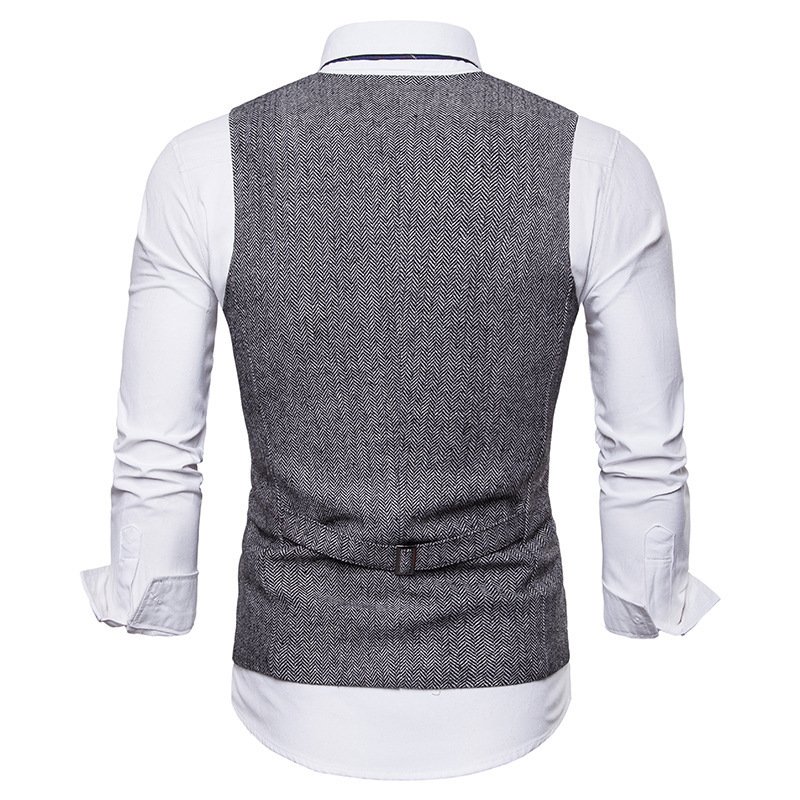 Liu Ming Cheap New Arrival Autumn Men Slim Fit Dress Vests Waistcoat Casual Sleeveless Formal Business Vest Jacket