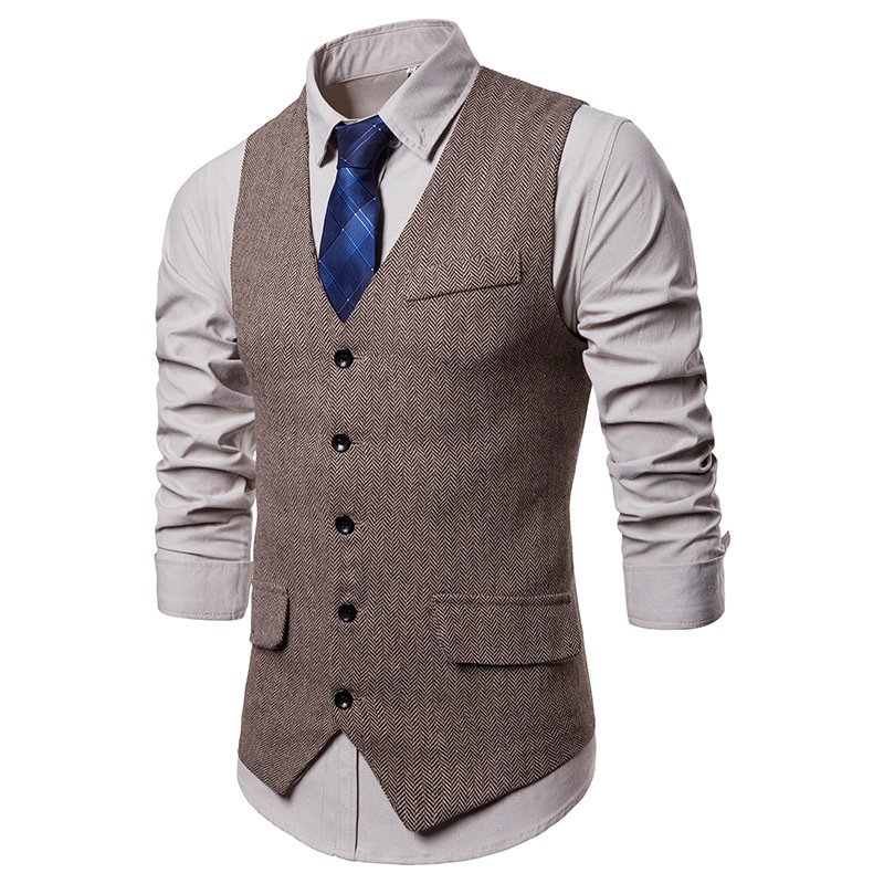 Liu Ming Cheap New Arrival Autumn Men Slim Fit Dress Vests Waistcoat Casual Sleeveless Formal Business Vest Jacket
