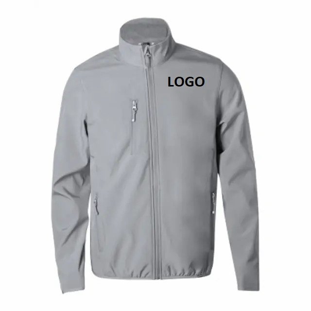 New Soft Shell Jacket Custom Design Winter Work Clothes Men's Windproof Waterproof Mesh Sublimation Zipper Soft Shell Jacket