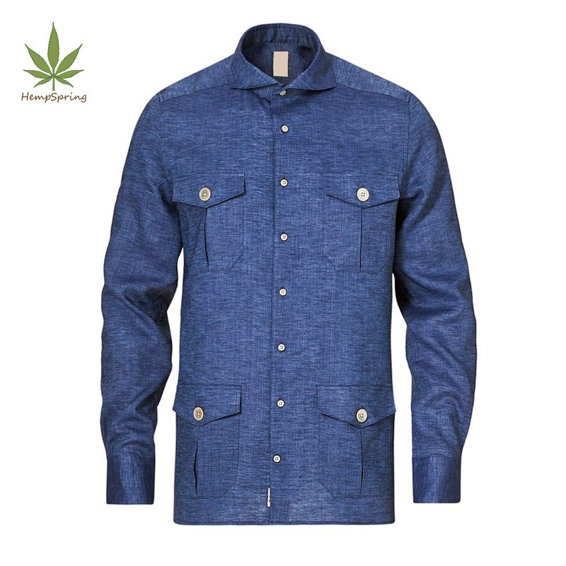 Men's shacket pure linen casual jacket 4 pocket shirt oversized shirt with four pockets shirt casual coat slimline linen shacket
