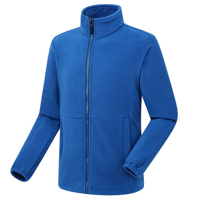 Men full zip Solid color polar fleece coat sport jackets mens blank men's clothing casual jackets