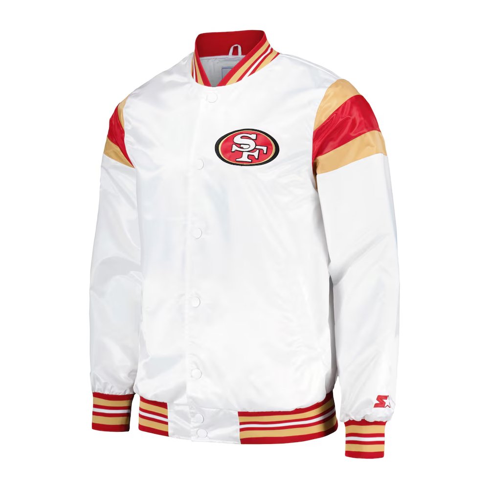 men High Quality Oversize Cheap Embroidered Satin Jackets 49ERS satin bomber jacket