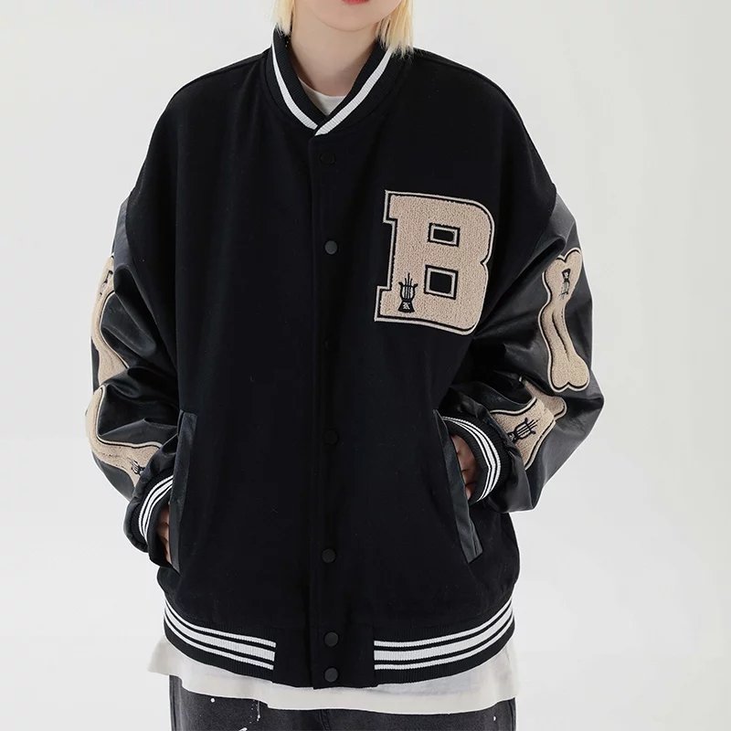 Custom logo Winter Outdoor College Sports Baseball Men's Jackets & Coat Cotton Jacket Letterman Bomber Jacket Man