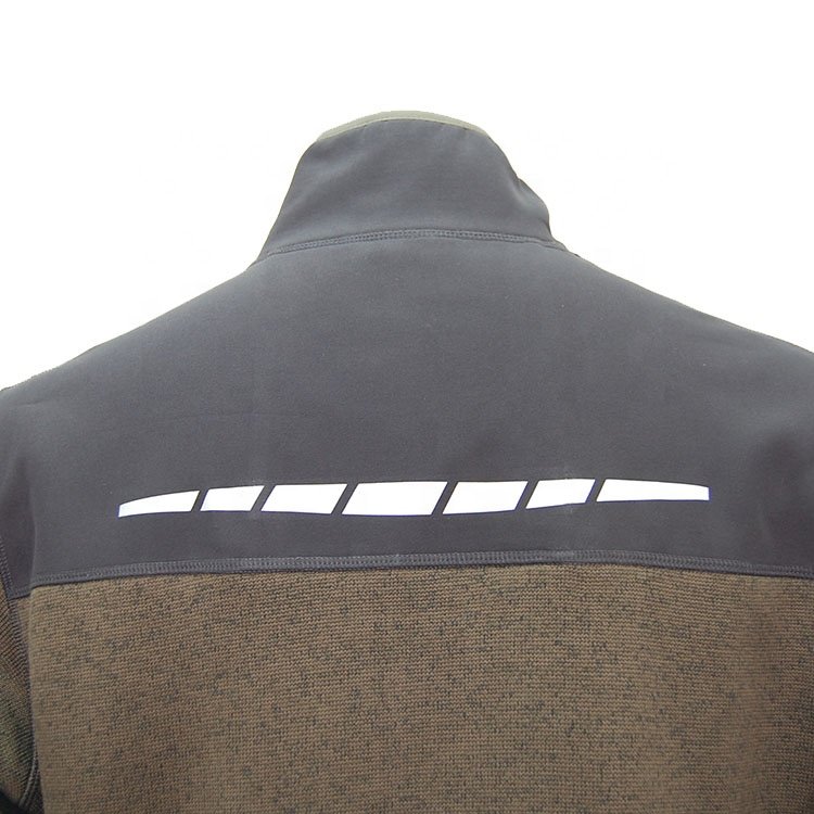 Men's Knitted Polar Fleece Soft Warm Jacket Full-zip Windproof Casual Coat