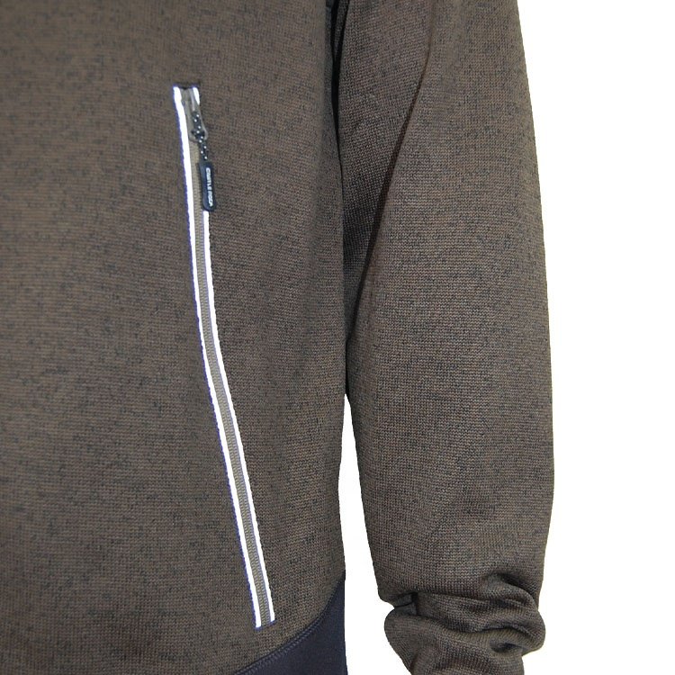 Men's Knitted Polar Fleece Soft Warm Jacket Full-zip Windproof Casual Coat