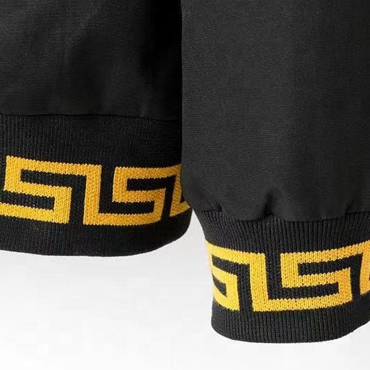 Luxury Clothing ver sace brand men's jacket hooded reversible windproof pure cotton for men' s jackets simple