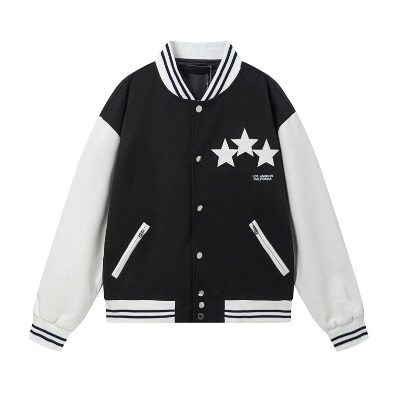Wholesale New Arrival HighQuality Baseball Uniform Winter Autumn Leather Coat StreetWear Embroider Amirii Plus Size Men's Jacket