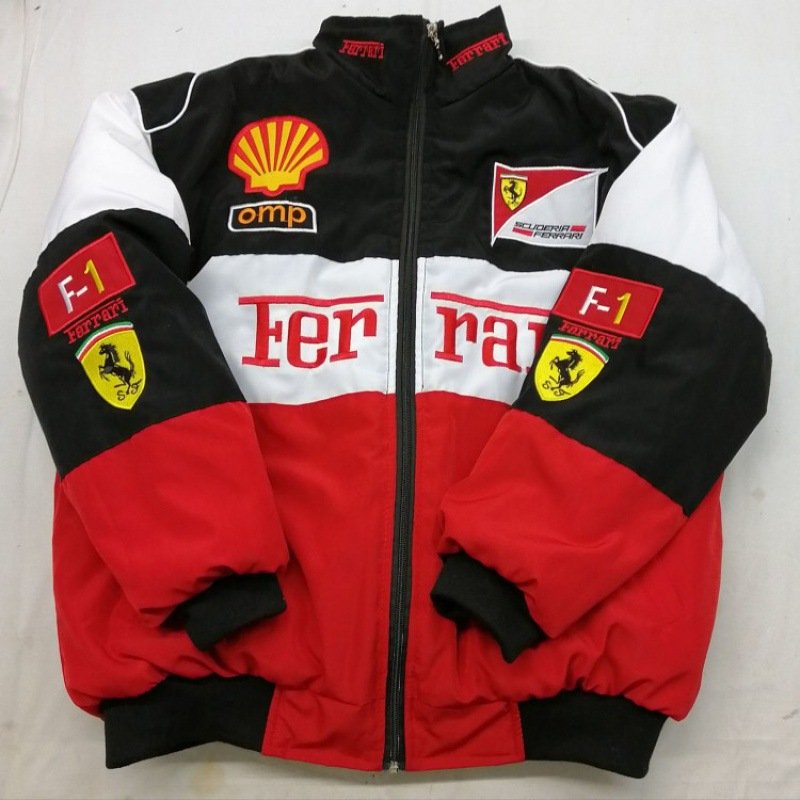 Hotsale popular high Quality Soft Casual F1 Vintage Racing Jacket Winter Warm Polyester Fiber Nylon Quilted unisex printing