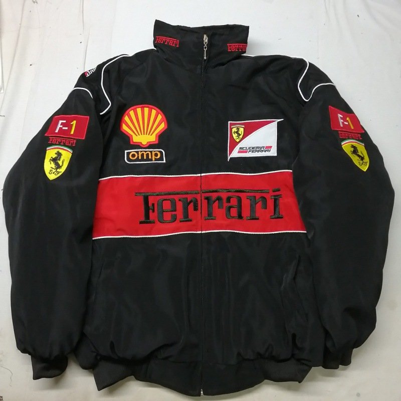 Hotsale popular high Quality Soft Casual F1 Vintage Racing Jacket Winter Warm Polyester Fiber Nylon Quilted unisex printing