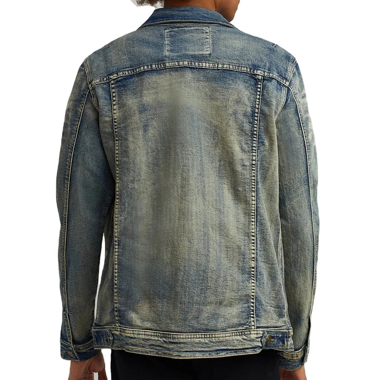 Fashion Outdoor Mens Distressed Denim Jean Jacket Custom Vintage Acid Wash Denim Male Streetwear Jackets Cowboy Coats