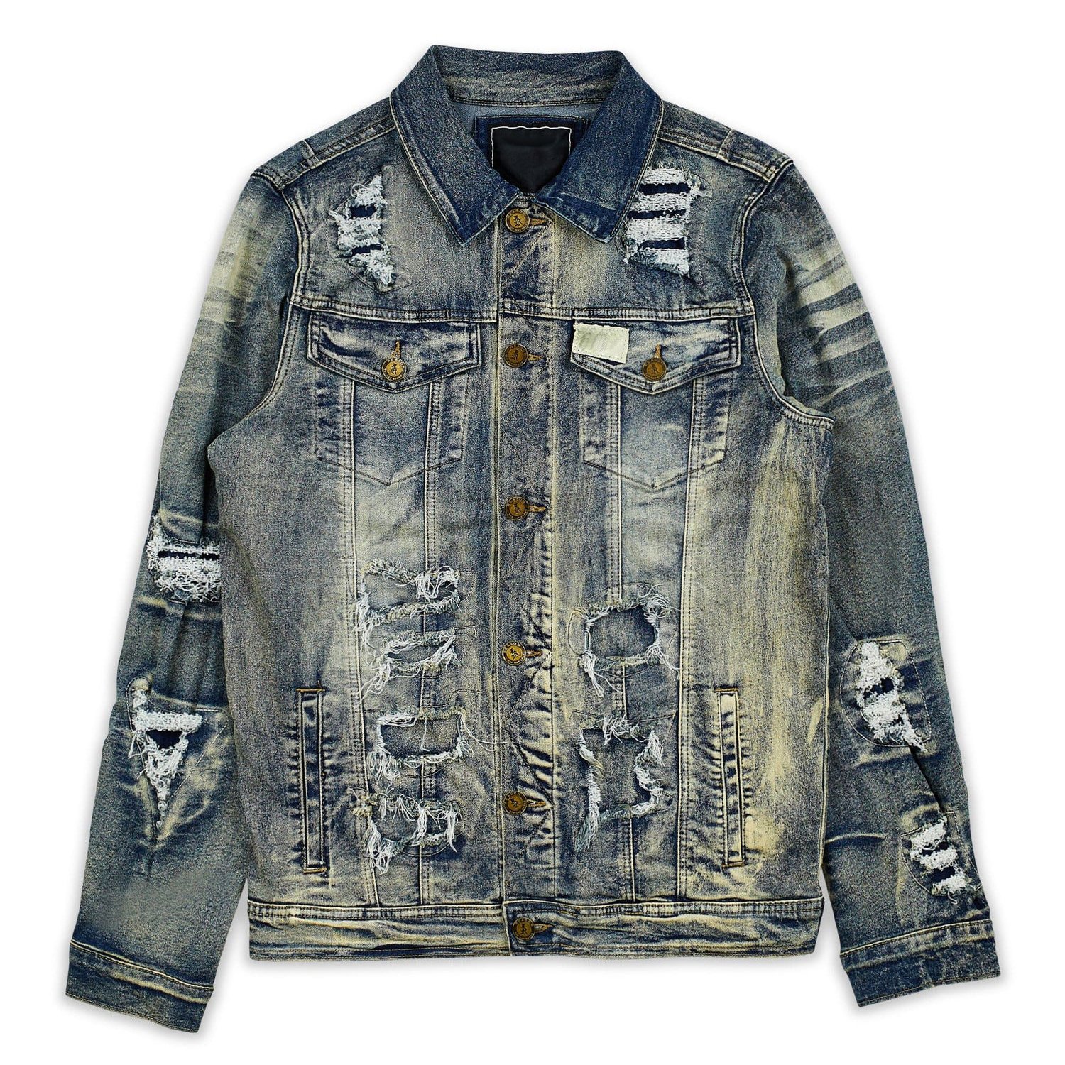 Fashion Outdoor Mens Distressed Denim Jean Jacket Custom Vintage Acid Wash Denim Male Streetwear Jackets Cowboy Coats
