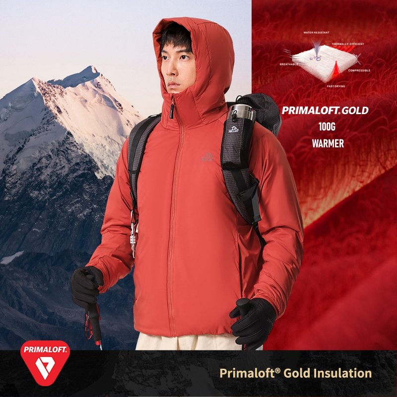 New Design Primaloft Gold Insulation 100G Hooded Cotton Jacket Pelliot Men's Warm Lightweight Winter Hiking Coats