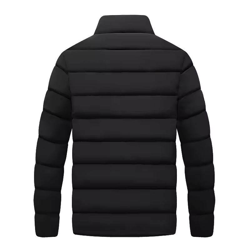 2024 New Autumn Winter Men's Jacket Outdoor Zipper Waterproof Stand Collar Warm Men's Jackets Bubble Jacket Street Wear