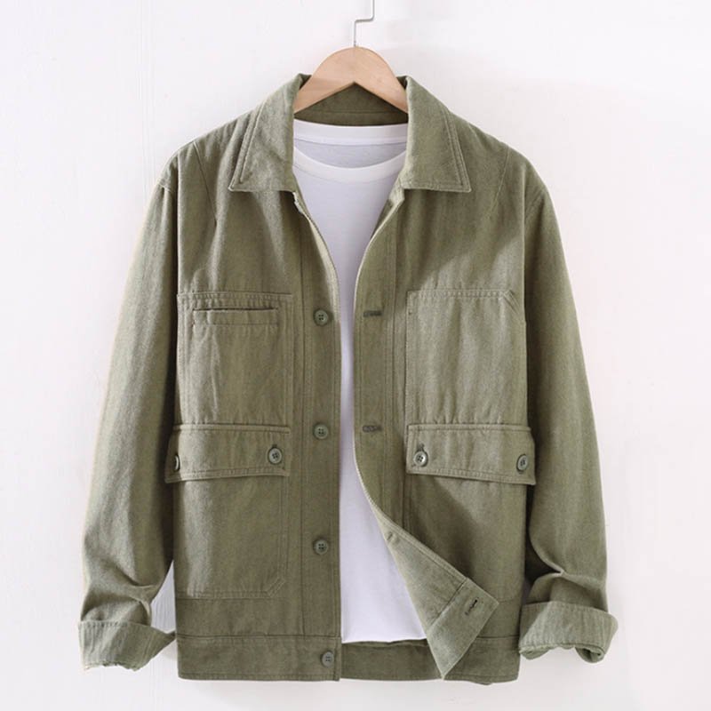 Autumn casual workwear jacket men's long-sleeved jacket denim jacket
