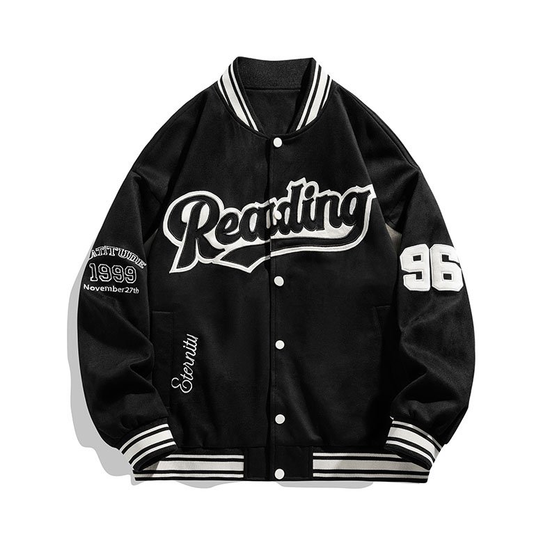 New In 2024 Embroidery Logo Patch Men's Jacket Fashion Trend Varsity Baseball Jacket For Men With Good Product Quality