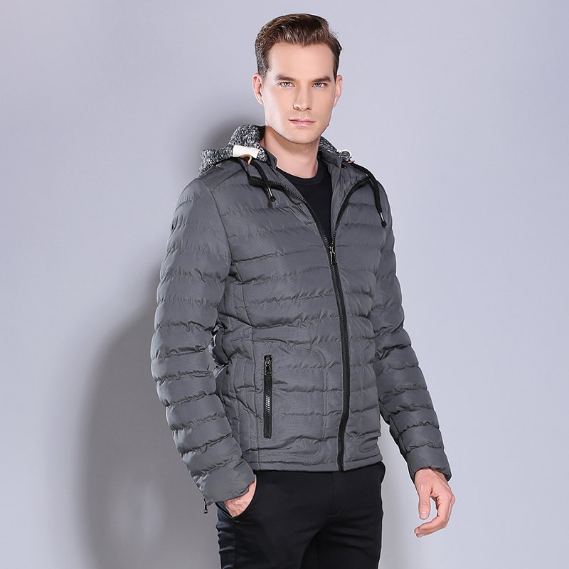 Men'S Winter fleece Coat Down Jacket Warm Thick Padded Bubble Puffer Men's Jackets