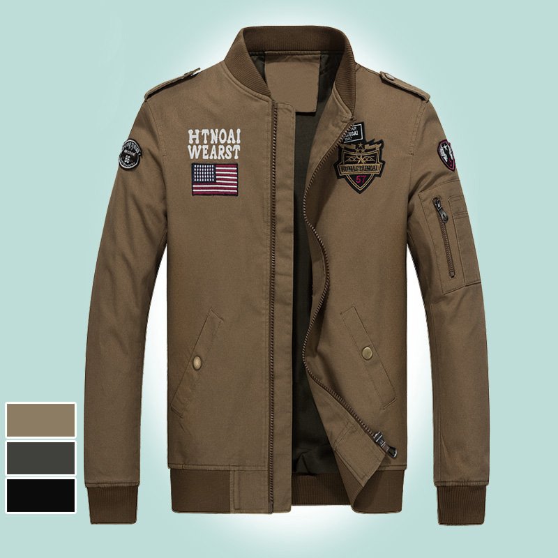 ANSZKTN Spring and Autumn Air Force No. 1 casual jacket outer trade large size pure cotton men's jacket