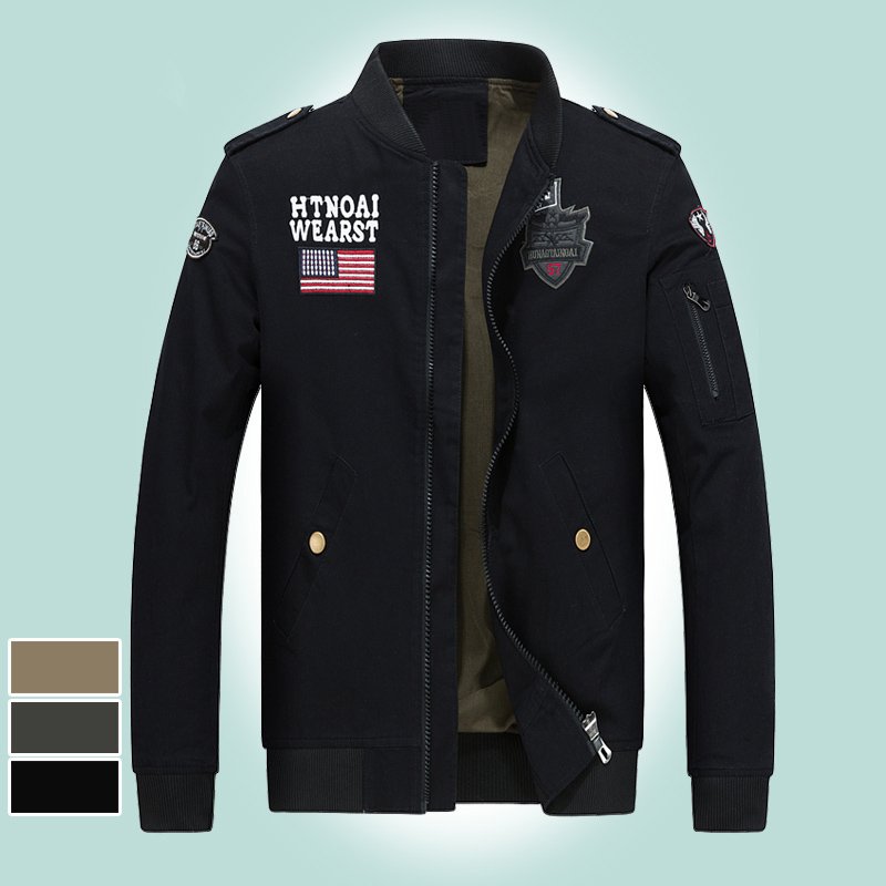 ANSZKTN Spring and Autumn Air Force No. 1 casual jacket outer trade large size pure cotton men's jacket