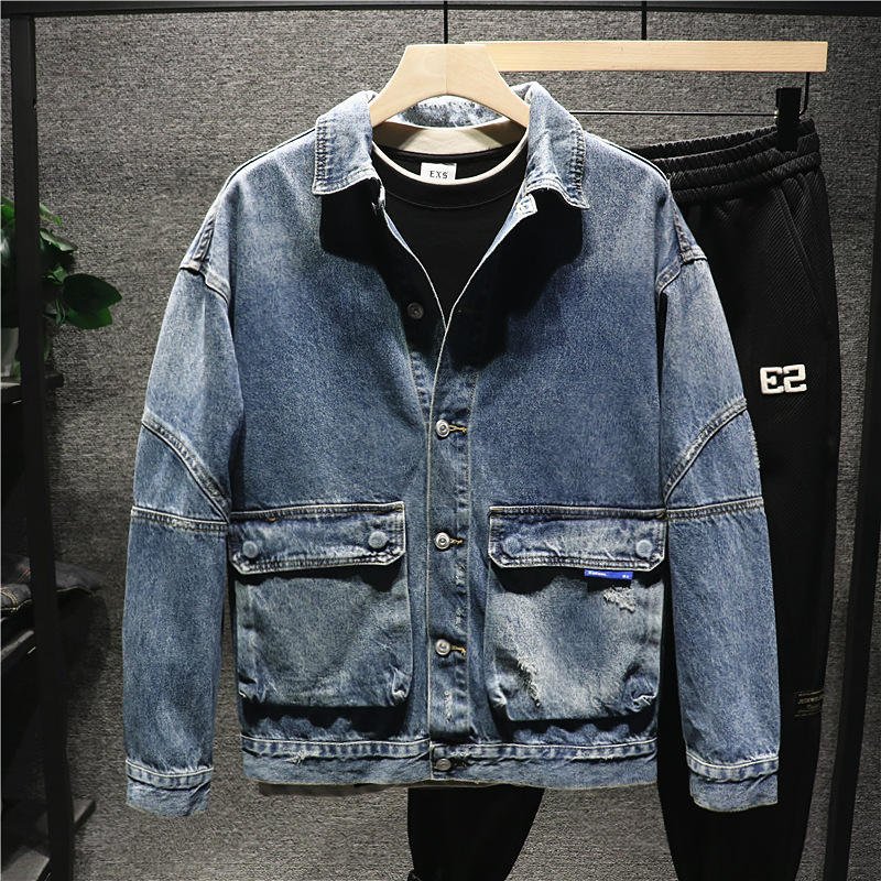 Men's Jacket Outerwear thin Jacket for Autumn and winter denim jacket men