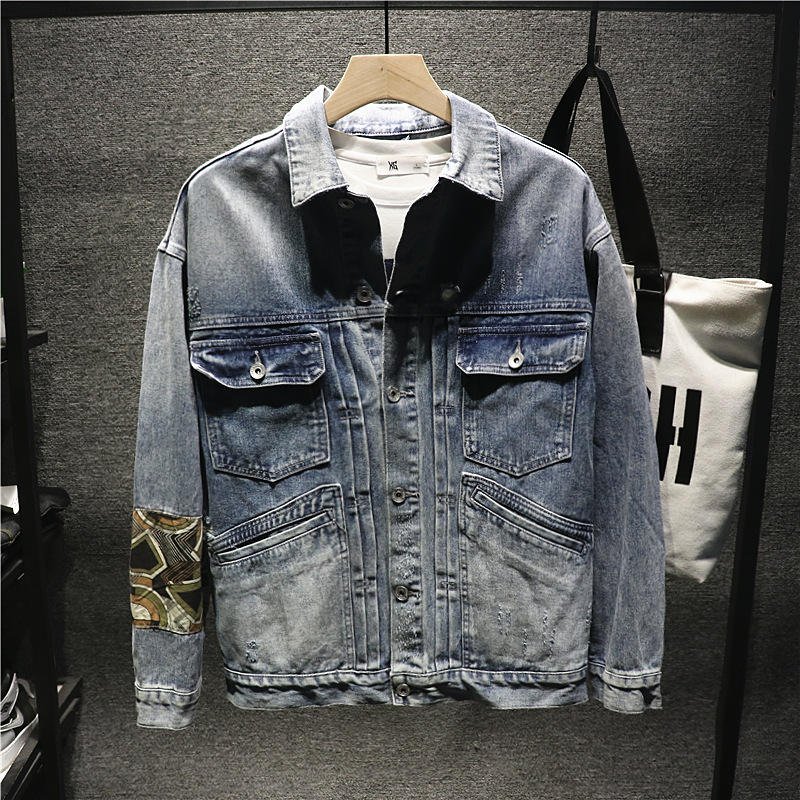 Men's Jacket Outerwear thin Jacket for Autumn and winter denim jacket men