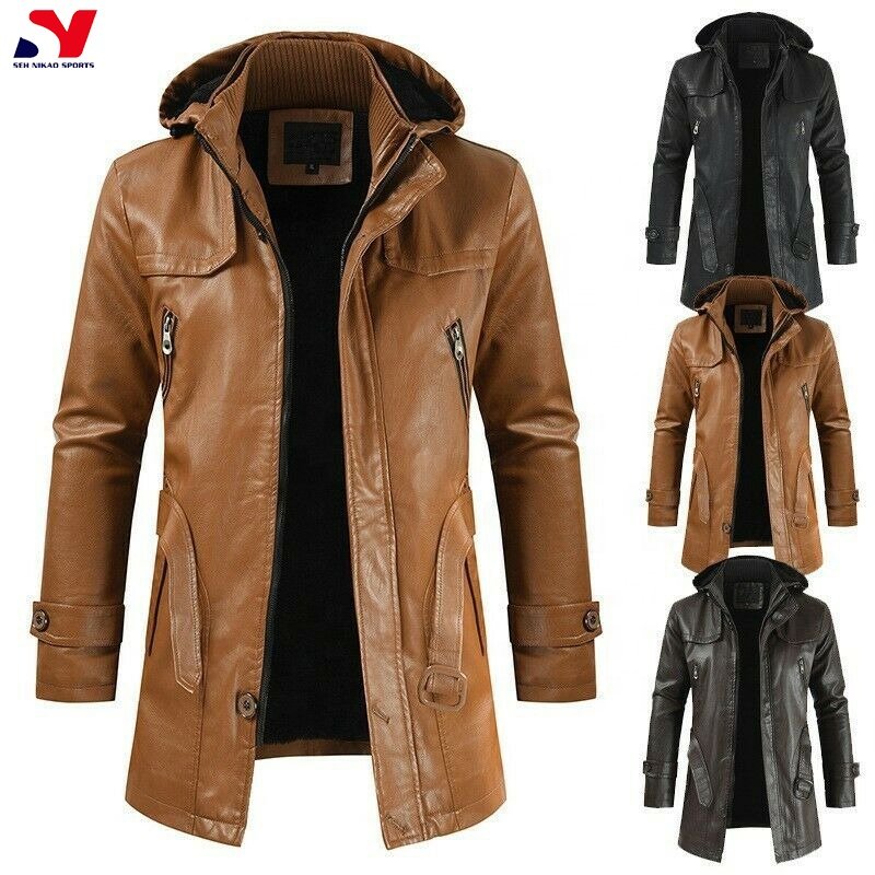 Men's Coat Skin Genuine Leather Jacket Warm Coats winter Fur Jacket Low Cost Wholesale Price