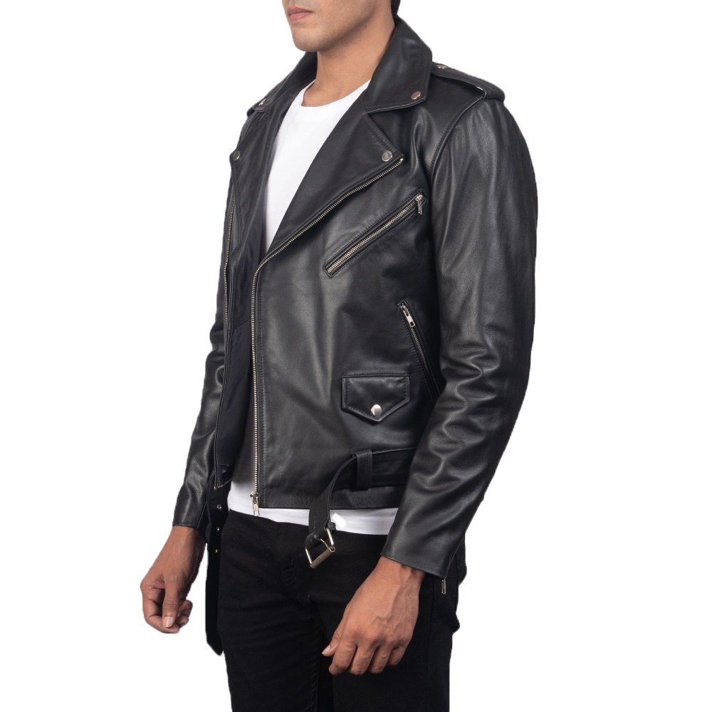Motorbike Stylish Leather Jacket for Men Custom Color 100% Leather Men's Jacket Custom Slim Leather Jackets
