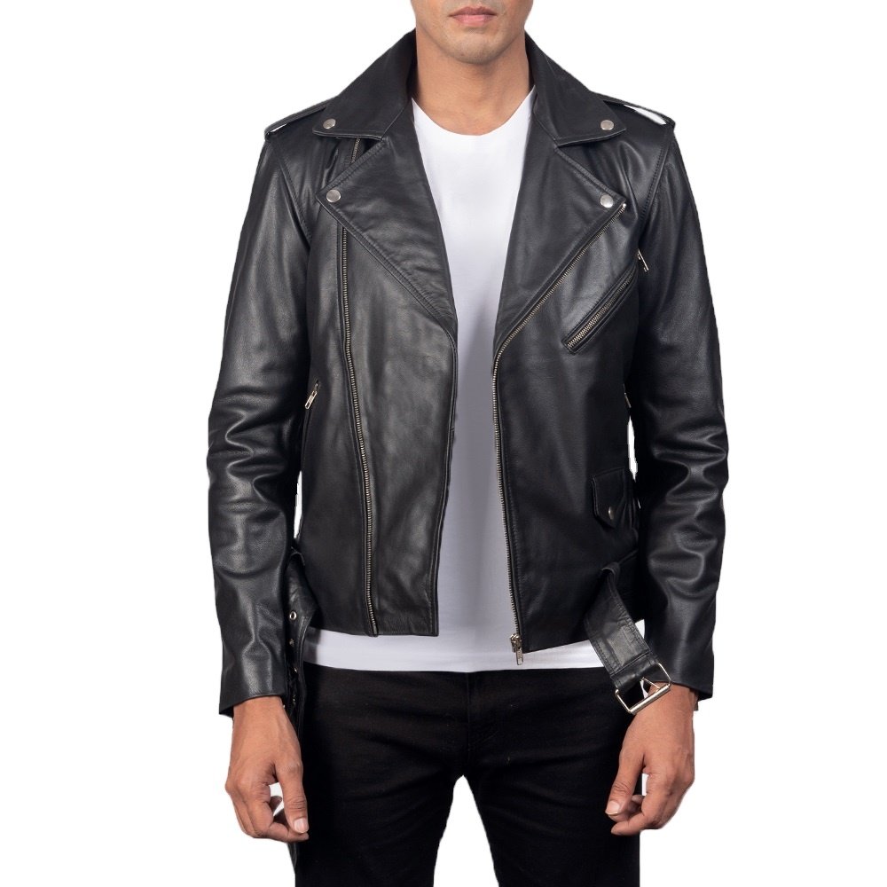 Motorbike Stylish Leather Jacket for Men Custom Color 100% Leather Men's Jacket Custom Slim Leather Jackets