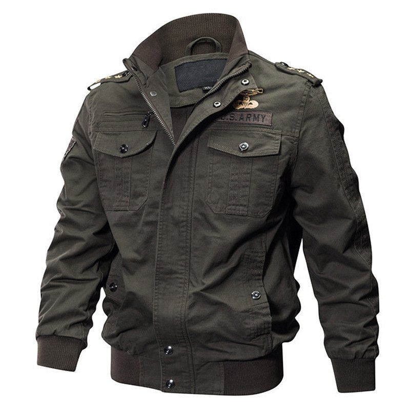 Spring and Autumn Jacket Men's Coat Pure Cotton Large Size Men's Jacket