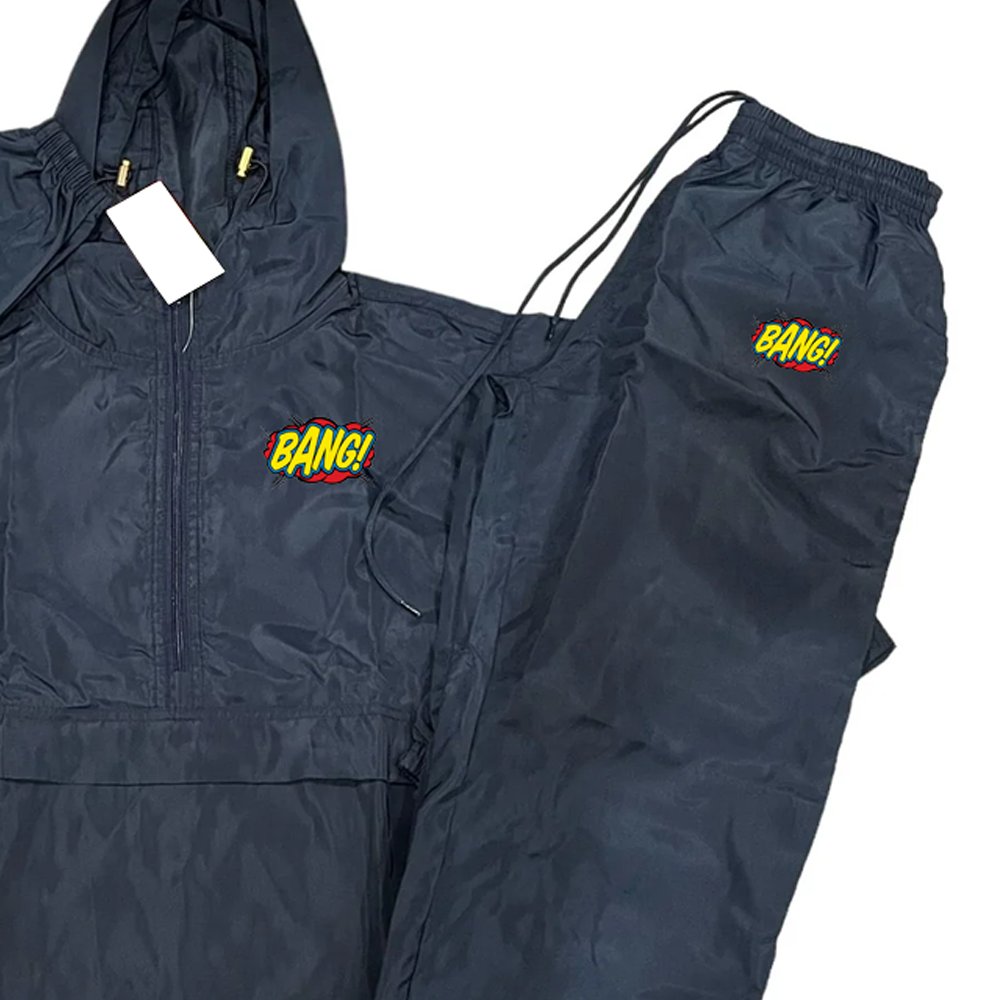 Custom Casual Windbreaker Blank Tracksuit Jogging Set 2 Piece Gym Fitness Windproof Tracksuit Sweatsuit Plus Size Men's Jackets