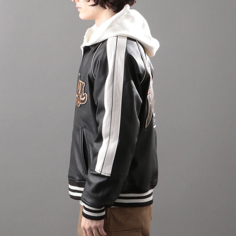 Trendy Custom Winter Black Men's Jackets & Coat Leather Letterman Bomber baseball Varsity Jacket