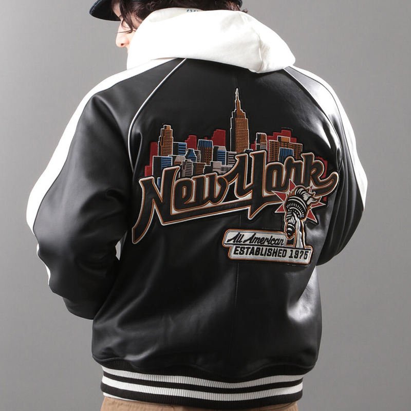 Trendy Custom Winter Black Men's Jackets & Coat Leather Letterman Bomber baseball Varsity Jacket