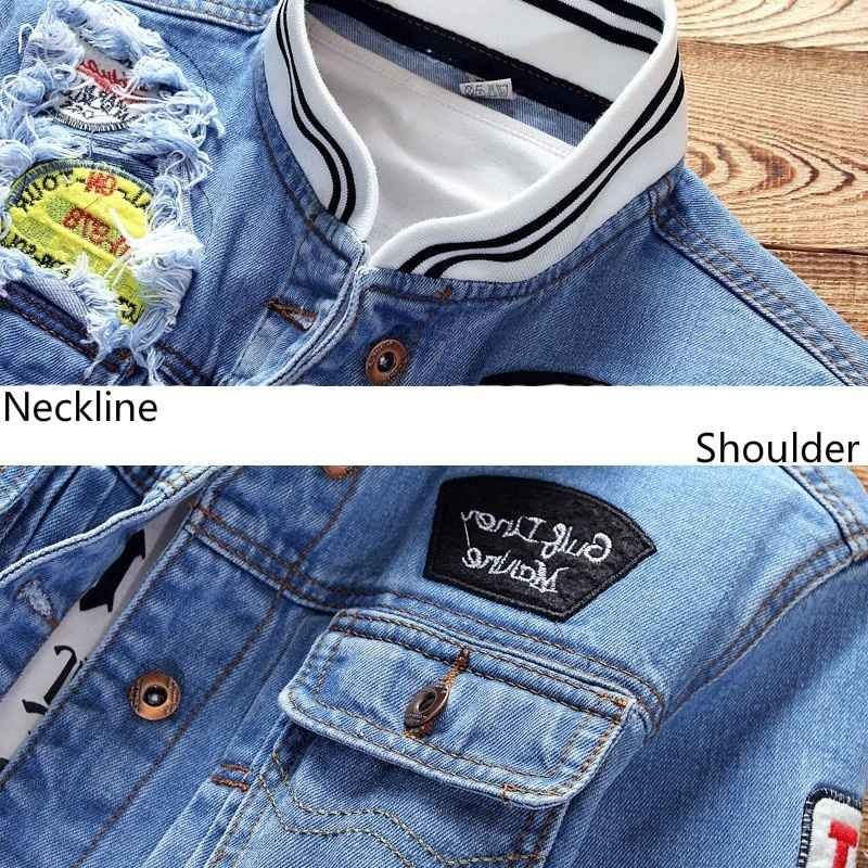 Wholesale High Quality Men's Cotton jeans Jacket Custom Mens Denim Jacket For Men