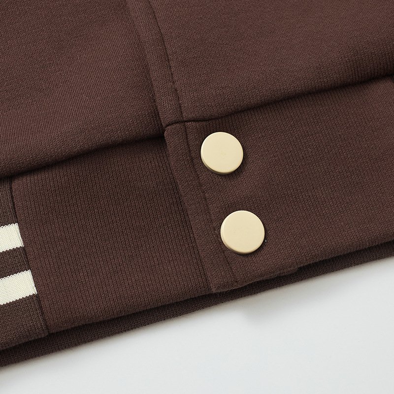 High Quality Cotton Embroidered Windbreaker Heavyweight Fashion Casual Button Down Bomber jackets Men's Varsity Baseball Jacket