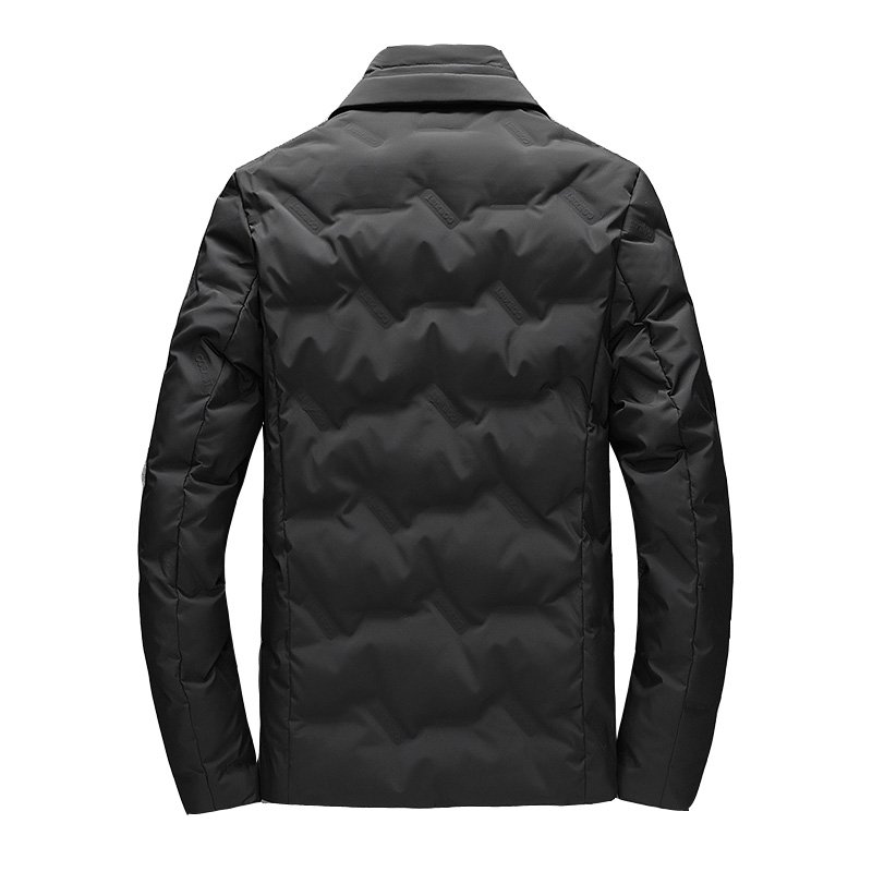 wholesales hot sales fashion men's puffer jacket warm winter jacket with button with pocket