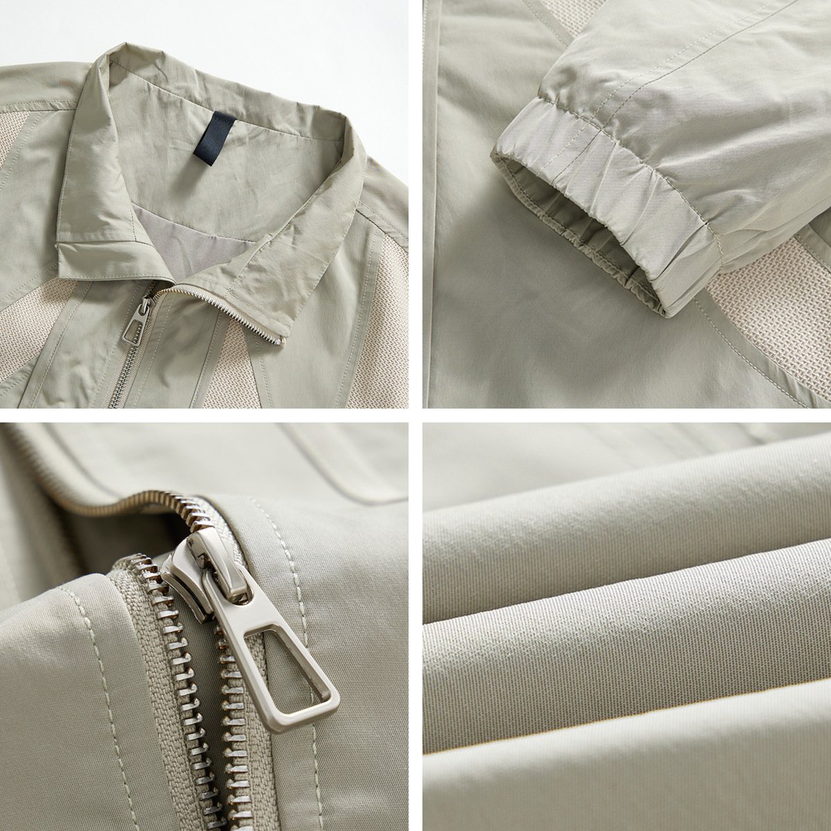 OEM ODM Spring Turndown Collar Men's Lightweight Canvas Jacket Windbreaker Bomber Jacket For Men