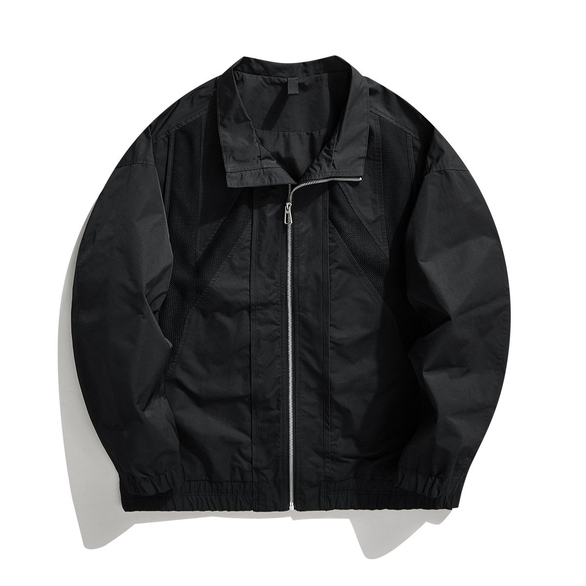 OEM ODM Spring Turndown Collar Men's Lightweight Canvas Jacket Windbreaker Bomber Jacket For Men